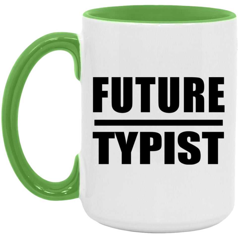 Future Typist - 15oz Accent Mug Green