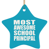 Most Awesome School Principal - Star Ornament