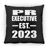 PR Executive Established EST. 2023 - Throw Pillow Black