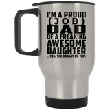 [CC] Personalized Gift, Proud [Job] Dad Of Awesome Daughter - Travel Mug