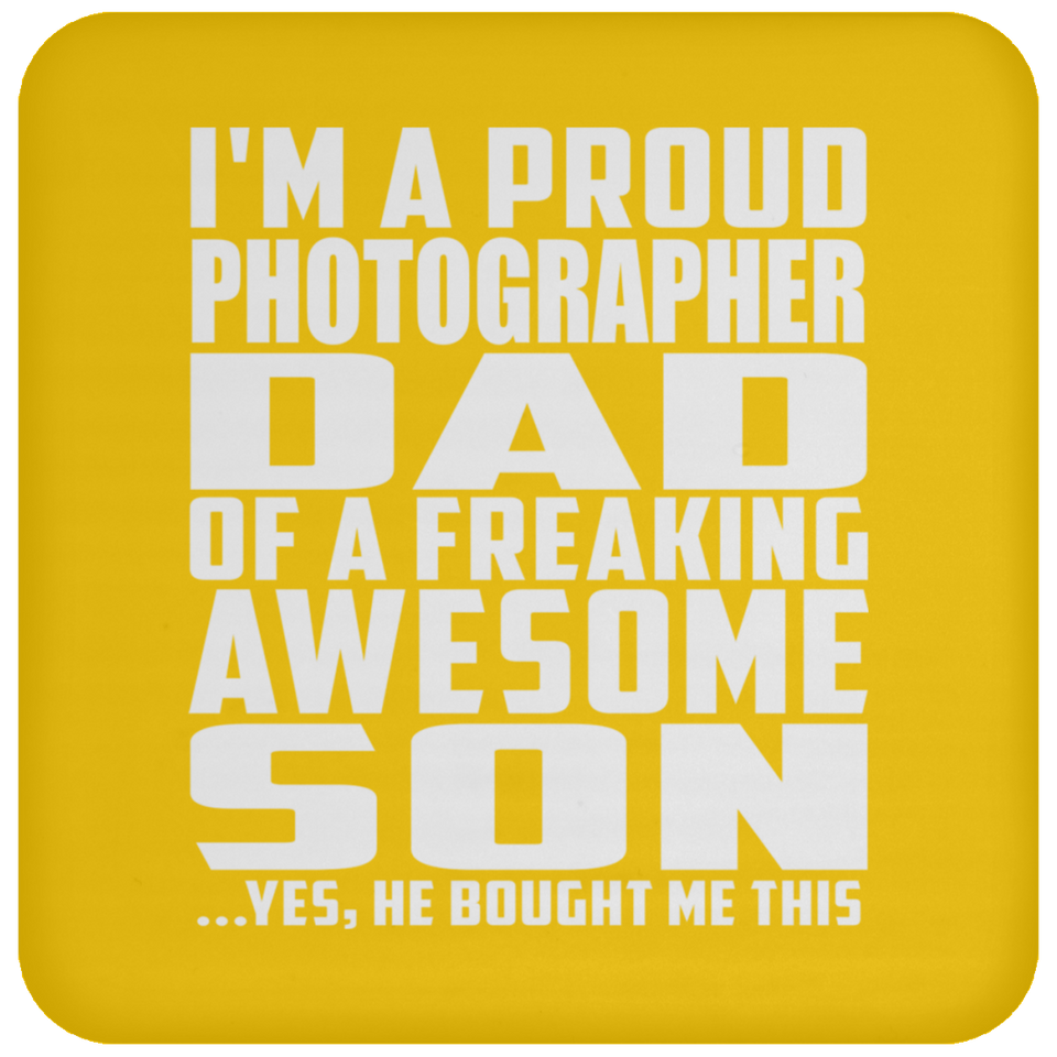 Proud Photographer Dad Of Awesome Son - Drink Coaster