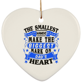 The Smallest Hands Make The Biggest Mark On Dad's Heart - Heart Ornament