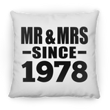 46th Anniversary Mr & Mrs Since 1978 - Throw Pillow