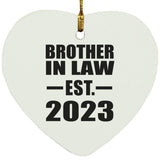 Brother In Law Established EST. 2023 - Heart Ornament