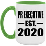 Pr Executive Established EST. 2020 - 15oz Accent Mug Green