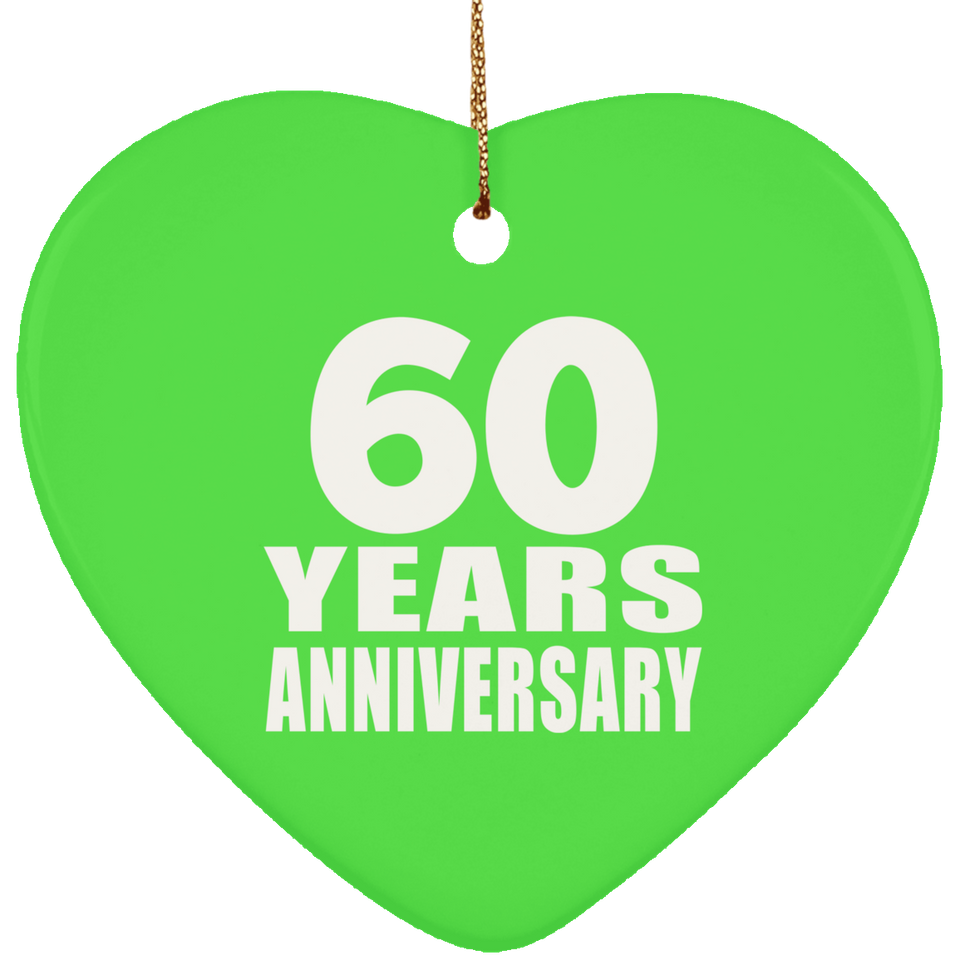 60th Anniversary 60 Years - Heart Ornament