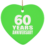 60th Anniversary 60 Years - Heart Ornament