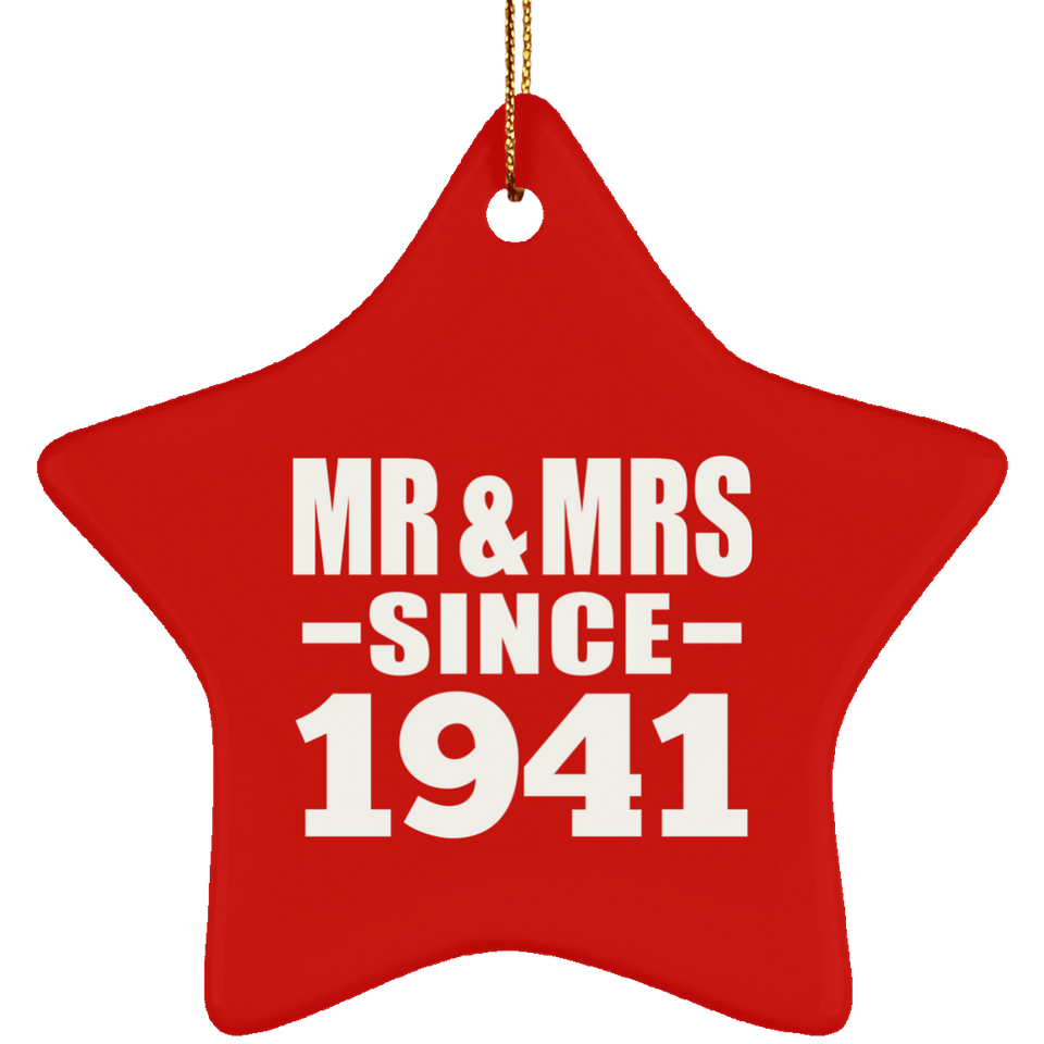 83rd Anniversary Mr & Mrs Since 1941 - Star Ornament