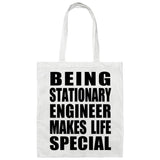 Being Stationary Engineer Makes Life Special - Tote Bag White