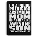 Proud Precision Assembler Mom Of Awesome Son - Canvas Portrait