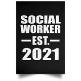 Social Worker Established EST. 2021 - Poster Portrait