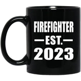 Firefighter Established EST. 2023 - 11oz Coffee Mug Black