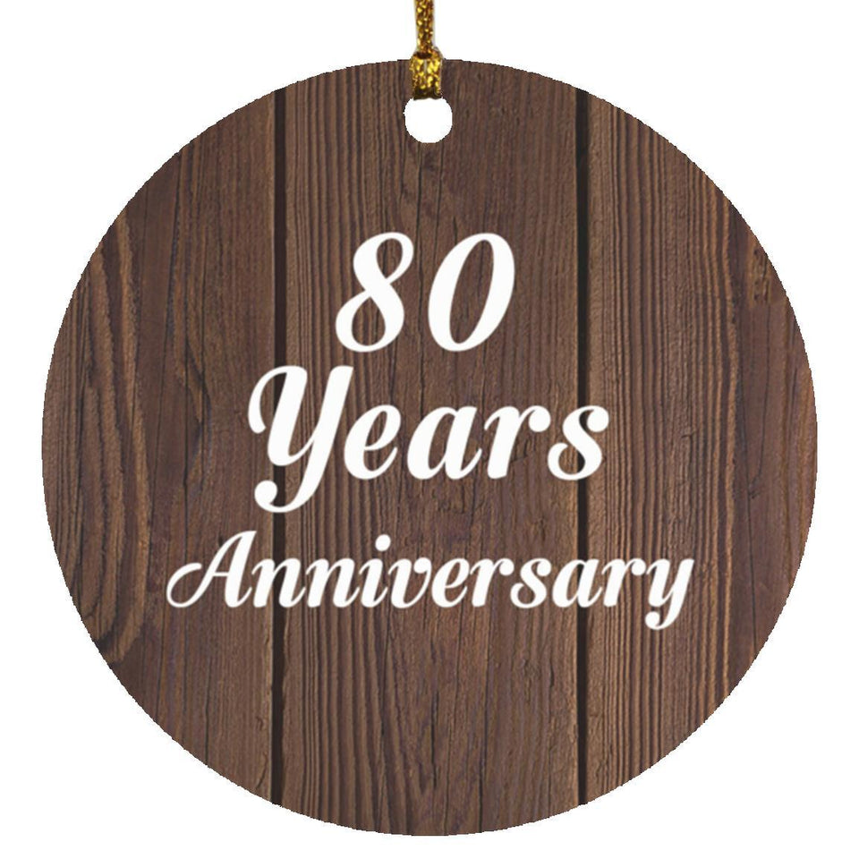 80th Anniversary 80 Years Anniversary - Circle Ornament D