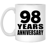 98th Anniversary 98 Years - 11 Oz Coffee Mug