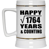 Happy 42nd Anniversary Square Root of 1764 Years & Counting - Beer Stein