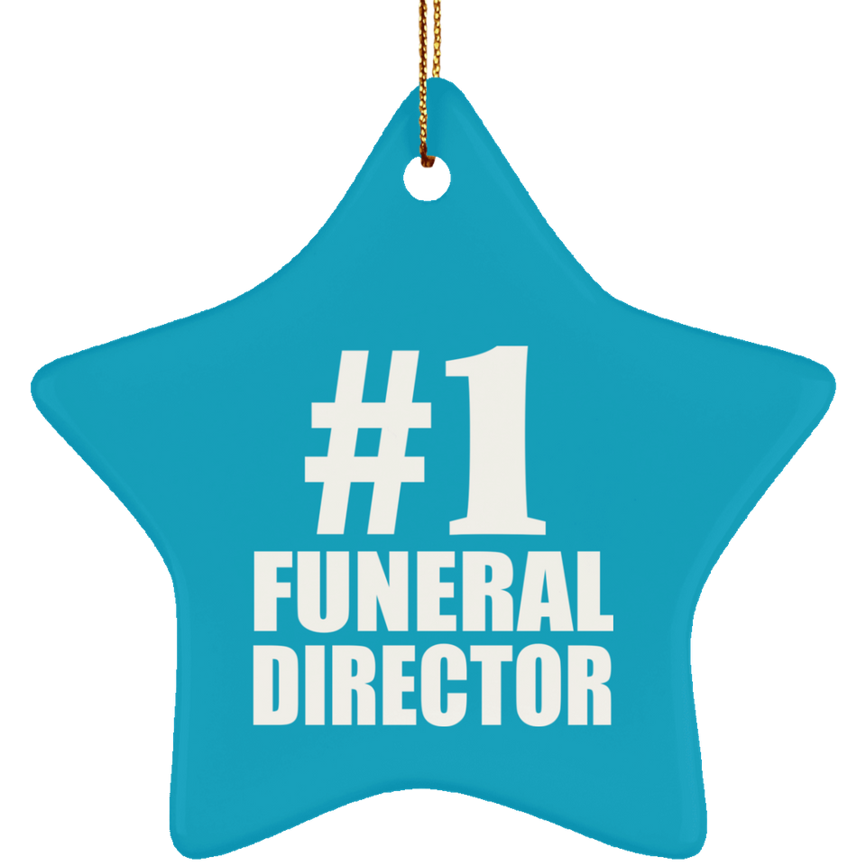 Number One #1 Funeral Director - Star Ornament