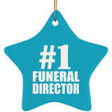 Number One #1 Funeral Director - Star Ornament