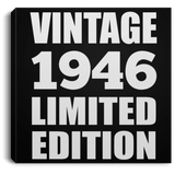 78th Birthday Vintage 1946 Limited Edition - Canvas Square