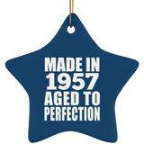 67th Birthday Made In 1957 Aged to Perfection - Star Ornament