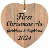 First Christmas As Girlfriend & Boyfriend 2024 - Heart Ornament C