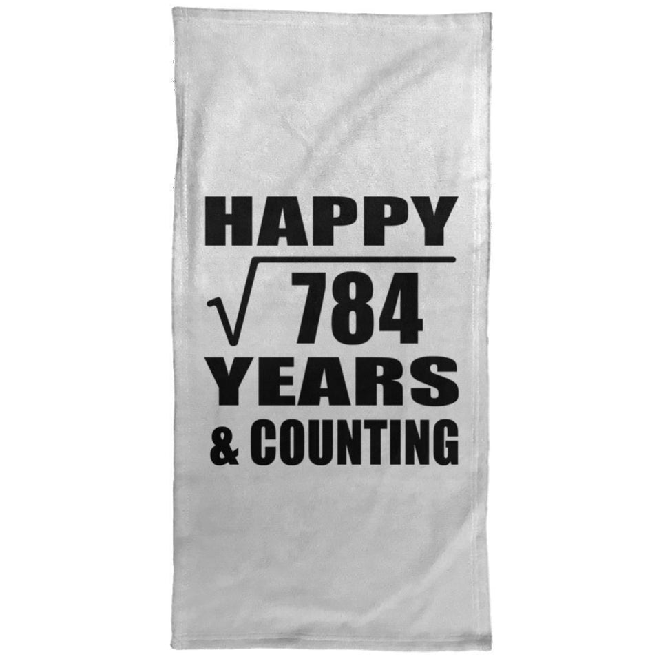 Happy 28th Anniversary Square Root of 784 Years & Counting - Hand Towel