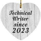 Technical Writer Since 2023 - Heart Ornament F