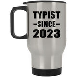 Typist Since 2023 - Silver Travel Mug