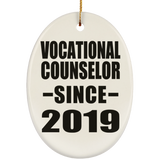 Vocational Counselor Since 2019 - Oval Ornament