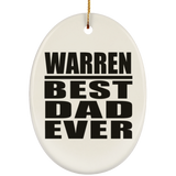 Warren Best Dad Ever - Oval Ornament