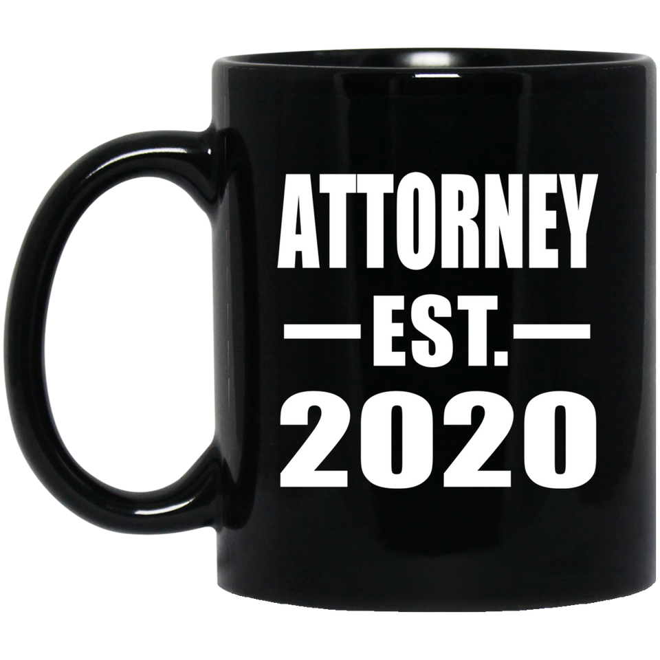 Attorney Established EST. 2020 - 11oz Coffee Mug Black