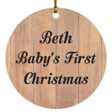 Beth Baby's First Christmas - Circle Ornament C