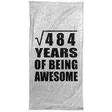 22nd Birthday Square Root of 484 Years of Being Awesome - Hand Towel