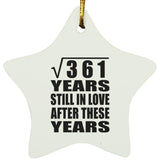 19th Anniversary Square Root of 361 Years Still In Love - Star Ornament