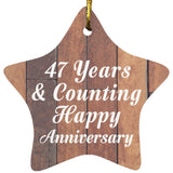 47th Anniversary 47 Years & Counting Happy Anniversary - Star Ornament E