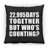 63rd Anniversary 22,995 Days Together But Who's Counting - Throw Pillow Black