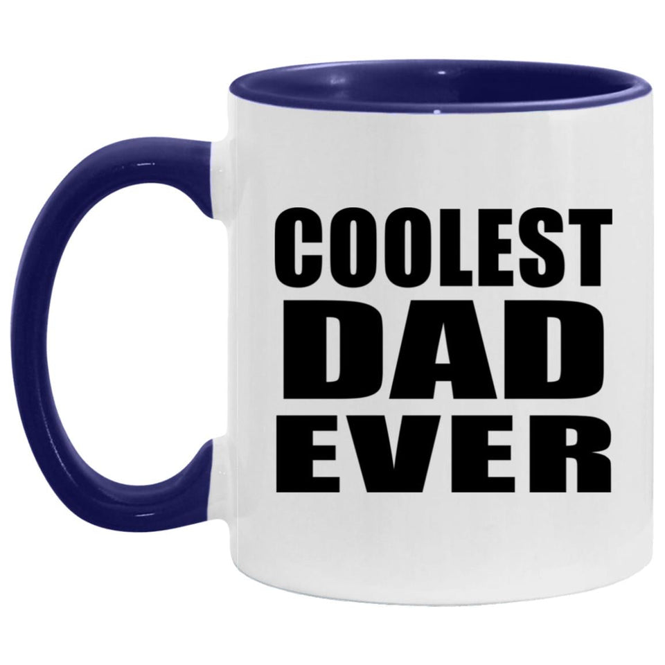 Coolest Dad Ever - 11oz Accent Mug Purple