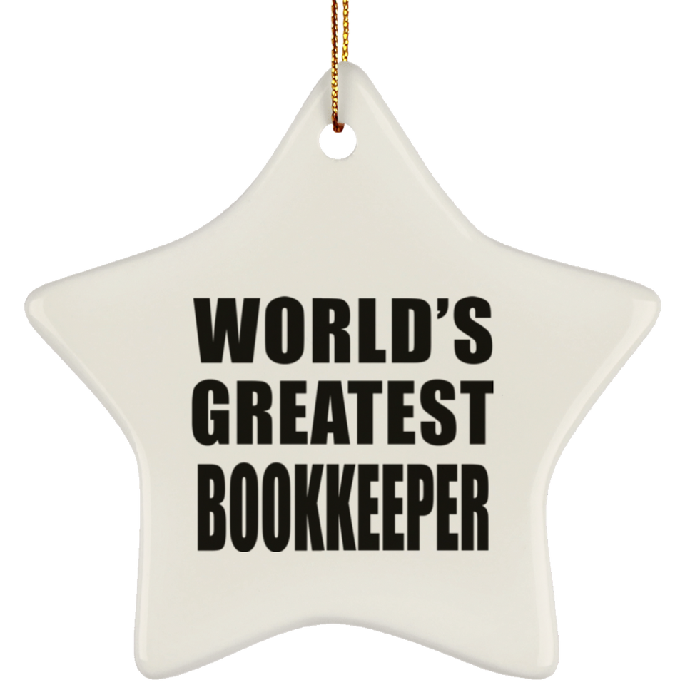 World's Greatest Bookkeeper - Star Ornament