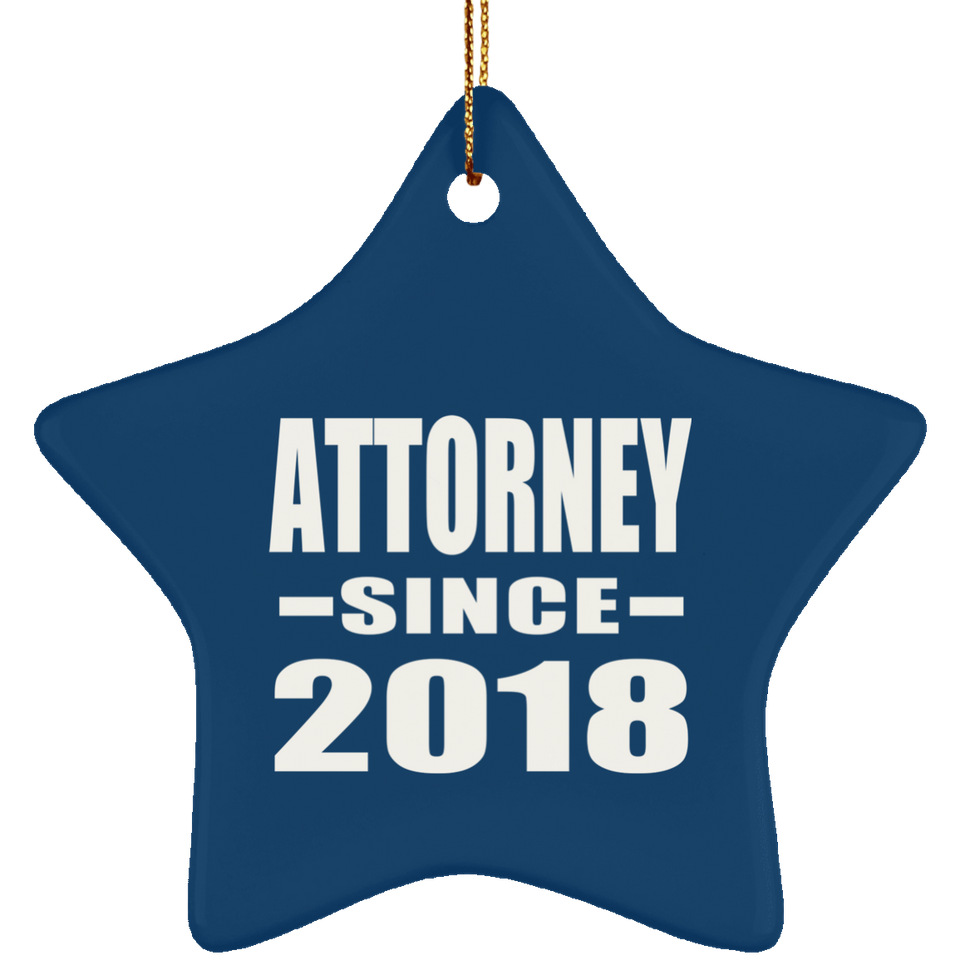 Attorney Since 2018 - Star Ornament
