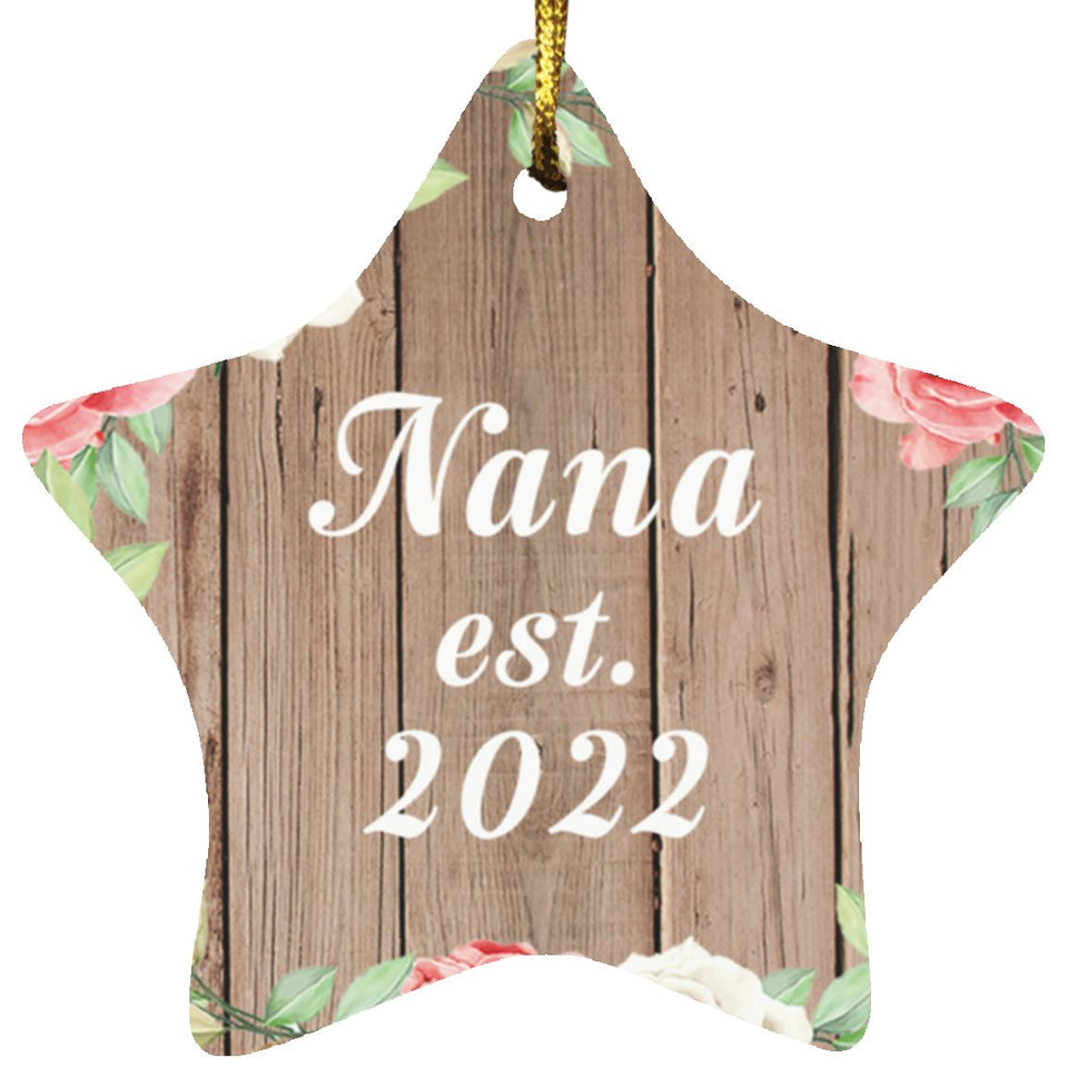 Nana Established Est. 2022 - Star Ornament B