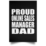 Proud Online Sales Manager Dad - Poster Portrait