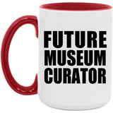 Future Museum Curator - 15oz Accent Mug Red