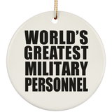 World's Greatest Military Personnel - Circle Ornament