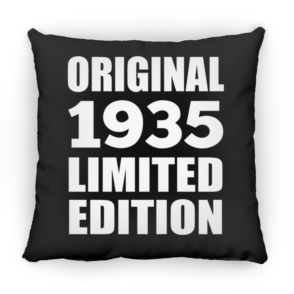89th Birthday Original 1935 Limited Edition - Throw Pillow Black