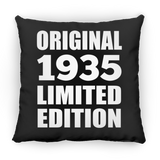 89th Birthday Original 1935 Limited Edition - Throw Pillow Black