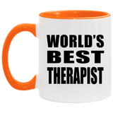 World's Best Therapist - 11oz Accent Mug Orange