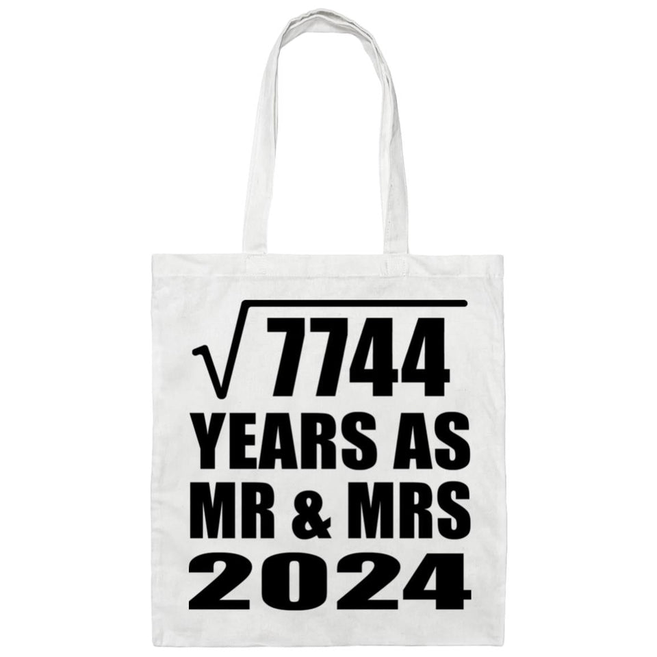 88th Anniversary Square Root of 7744 Years As Mr & Mrs 2024 - Tote Bag White