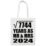 88th Anniversary Square Root of 7744 Years As Mr & Mrs 2024 - Tote Bag White