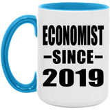 Economist Since 2019 - 15oz Accent Mug Blue