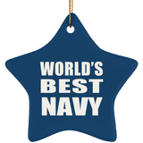 World's Best Navy - Star Ornament