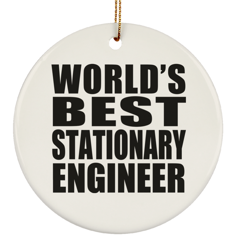 World's Best Stationary Engineer - Circle Ornament